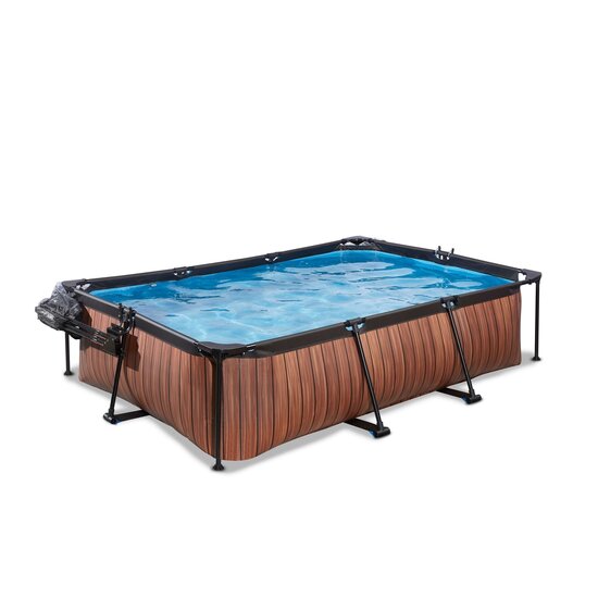 Bang om te sterven Bel terug Onbepaald zwembad EXIT Frame Pool 300x200x65cm (12v Cartridge filter) Timber Style +  Overkapping - Speelgoed de Betuwe