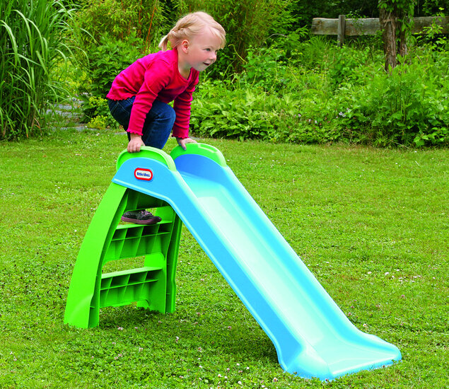 Peuter glijbaan First Slide blauw/groen | Speelgoed de - Speelgoed de