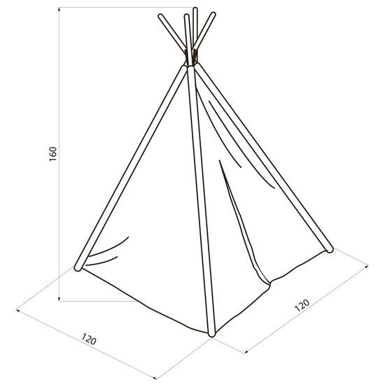 Sunny Wereldkaart Tipi Tent Multikleur