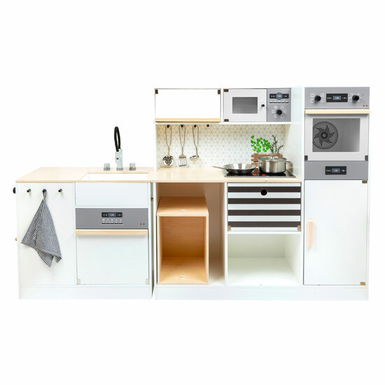 Small Foot - Houten Modulaire Speelkeuken XL Wit, 9dlg.