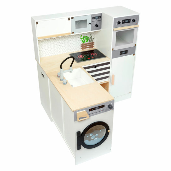 Small Foot - Houten Modulaire Speelkeuken XL Wit, 9dlg.