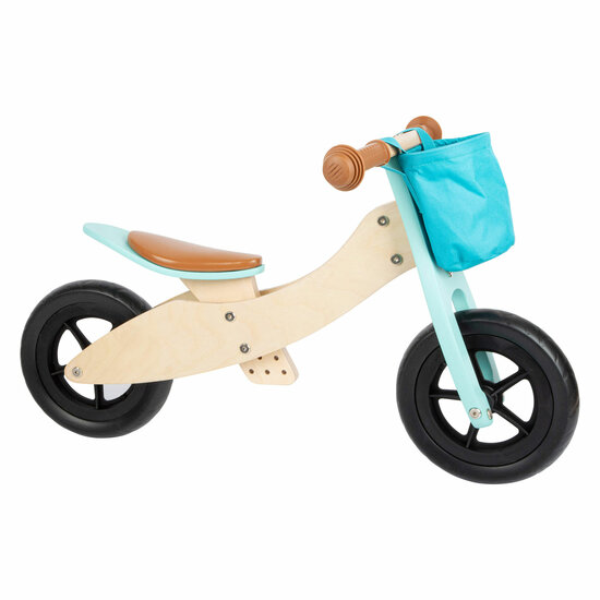 Small Foot - Houten Driewieler en Loopfiets 2in1 Maxi Turquo