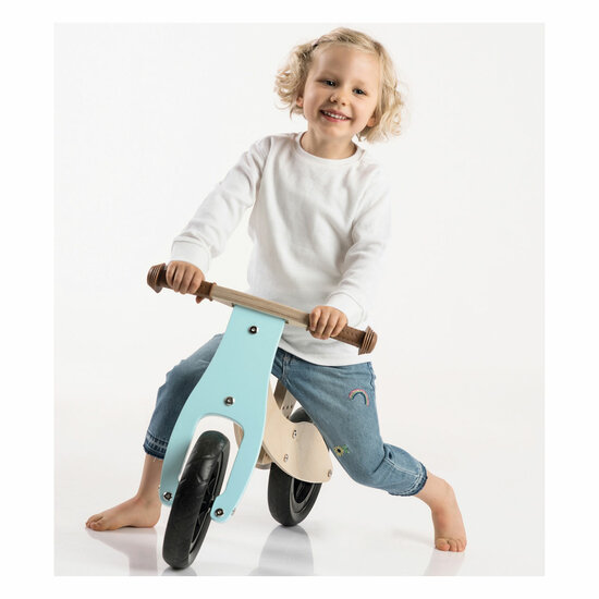 Small Foot - Houten Driewieler en Loopfiets 2in1 Maxi Turquo