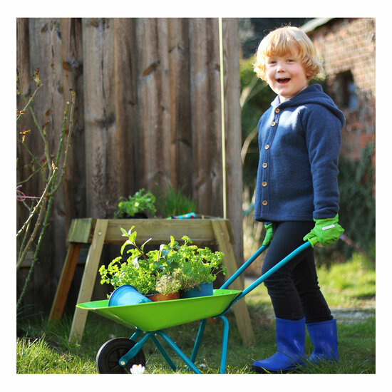 Small Foot - Tuingereedschap met Kruiwagen Groen, 8dlg.