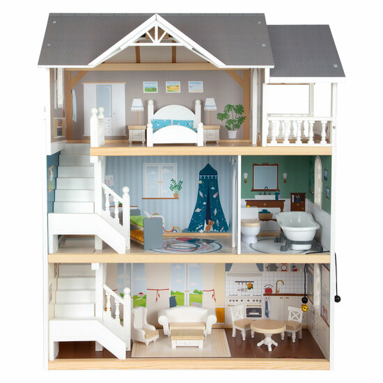 Small Foot - Houten Urban Villa Poppenhuis met Accessoires, 