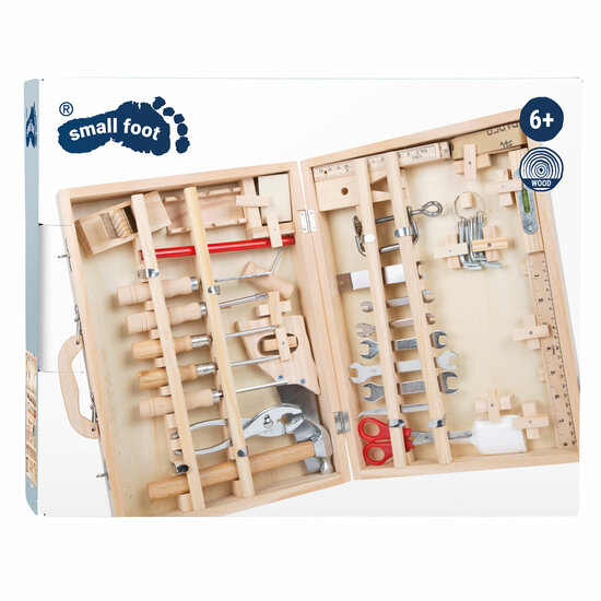 Small Foot - Houten Gereedschapskist Deluxe met Gereedschap,