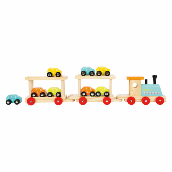 Small Foot - Houten Trein Transporter met Auto&#039;s, 11dlg.