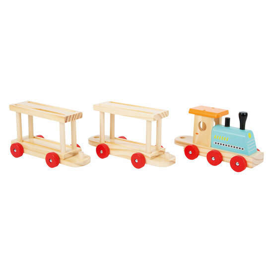 Small Foot - Houten Trein Transporter met Auto&#039;s, 11dlg.