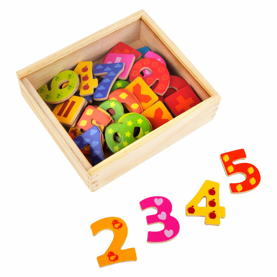 Small Foot - Houten Magnetische Cijfers Kleur. 37dlg.