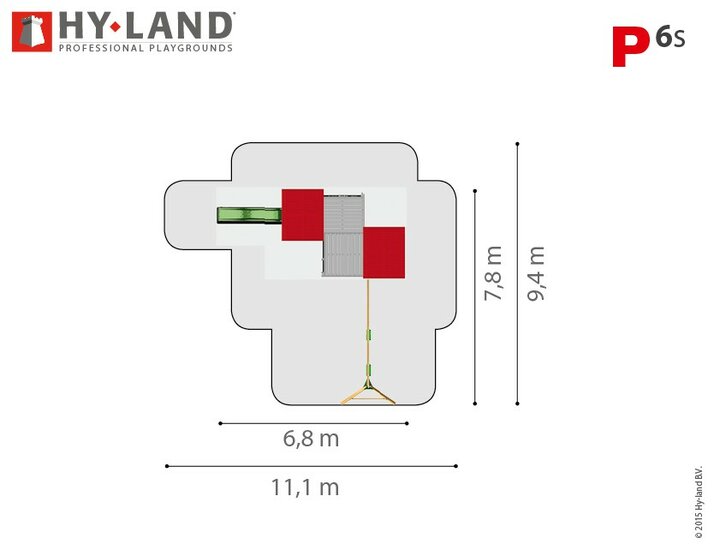 Hy-Land P6s Speeltoestel Douglas - RVS Glijbaan en Schommel