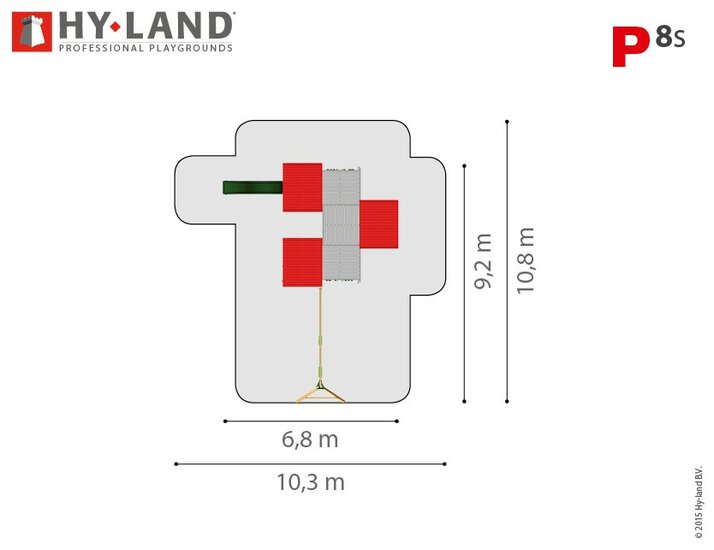 Hy-Land P8s Speeltoestel Grenenhout - RVS Glijbaan