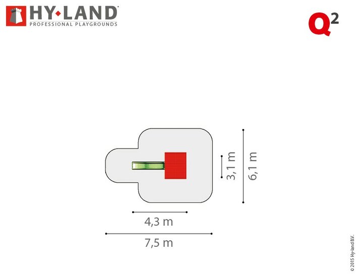 Hy-Land Q2 Speeltoestel Grenenhout - Polyethyleen Glijbaan