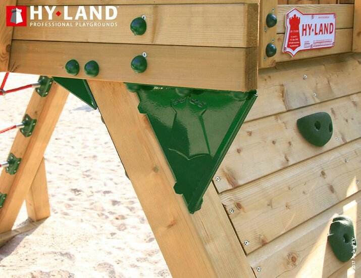 Hy-Land Q2s Speeltoestel Douglas - RVS Glijbaan en Schommel