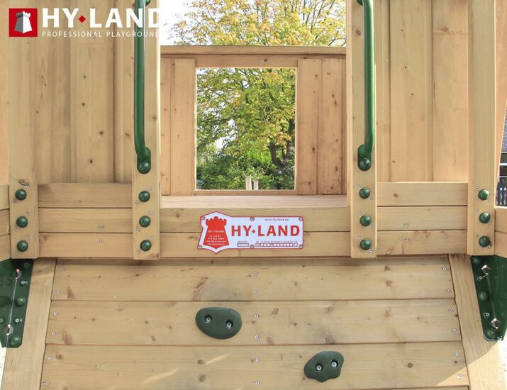 Hy-Land Q2s Speeltoestel Grenenhout - RVS Glijbaan en Schommel