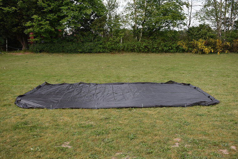 Afdekhoes voor trampoline FlatLevel 520x305 (352) | Grijs