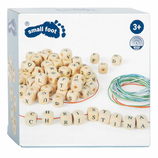 Small Foot - Houten Letterkralen Kettingen Maken, 300 Kralen