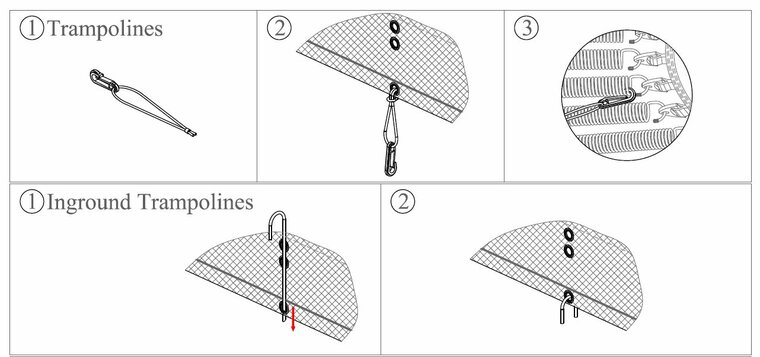 Afdekhoes voor trampoline 340x240 (234) | Grijs