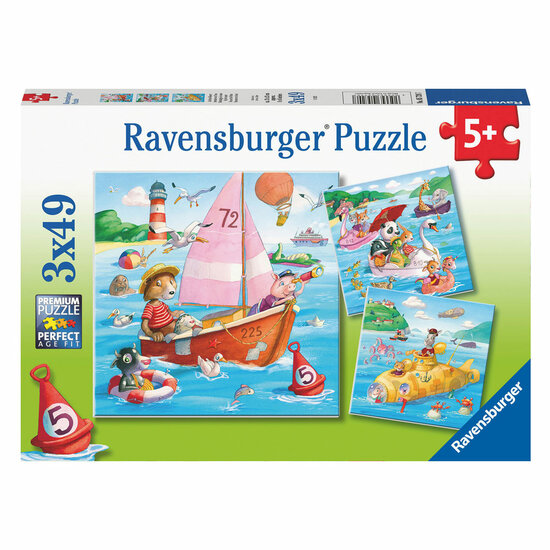 Watervoertuigen Legpuzzel, 3x49st.