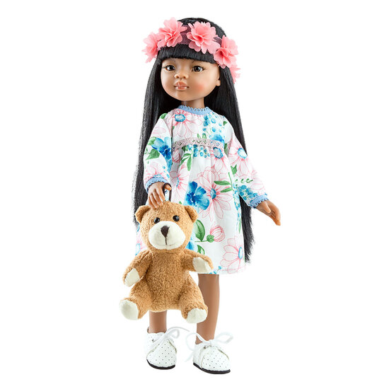 Paola Reina Pop Amigas Meily Met Teddybeer (32Cm)