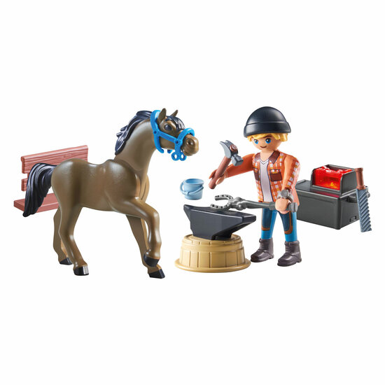 Playmobil Horses of Waterfall Hoefsmid: Ben &amp; Achilles - 71357