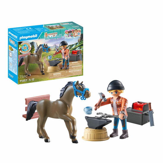 Playmobil Horses of Waterfall Hoefsmid: Ben &amp; Achilles - 71357