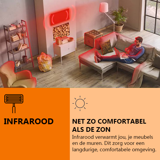 Infrarood heater 350W met standaard