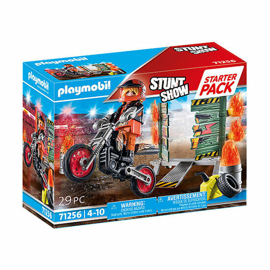 Playmobil Starterpack Stuntshow Motor met Vuurmuur - 71256