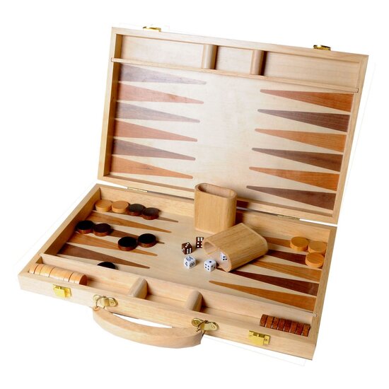 Backgammon 15 Hout Ingelegd