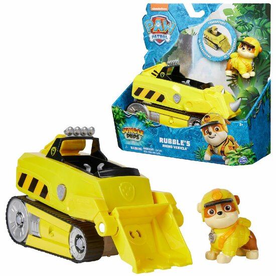 Paw Patrol Jungle Pups Deluxe Vehicle  Rubble