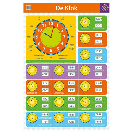 Educatieve poster - De Klok