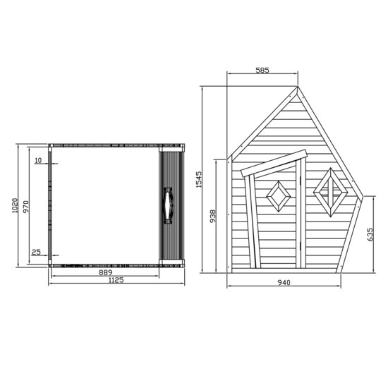 AXI Cabin Speelhuis Grijs/wit