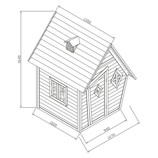 AXI Cabin Speelhuis Grijs/wit