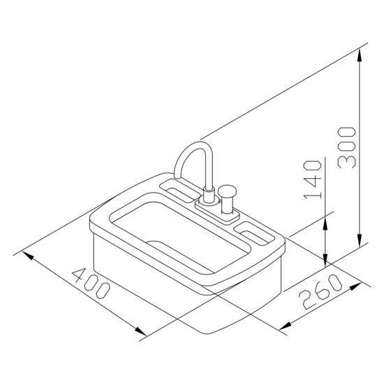 AXI Speelkeuken wastafel met accessoires