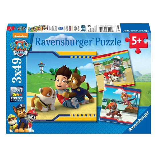 PAW Patrol Puzzel - Helden met Vacht, 3x49st.