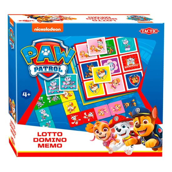 PAW Patrol Lotto,Domino,Memo - 3in1