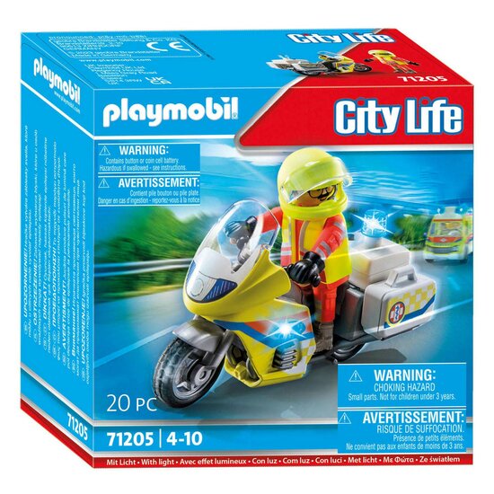 Playmobil City Life Noodmotorfiets met zwaailicht - 71205