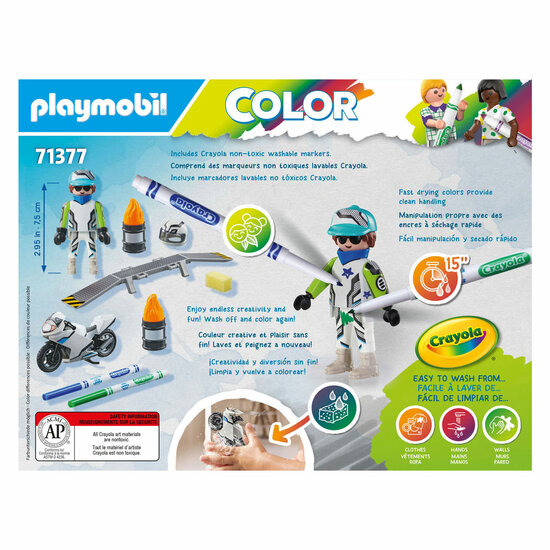 Playmobil Color Motorcrossmotor - 71377