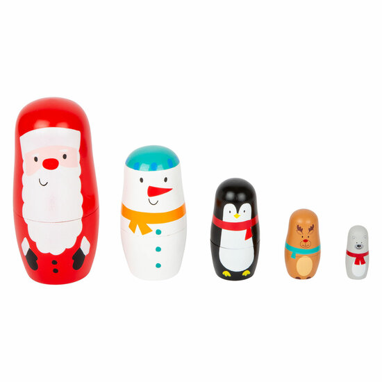 Small Foot - Houten Matroesjka Poppen Kerst