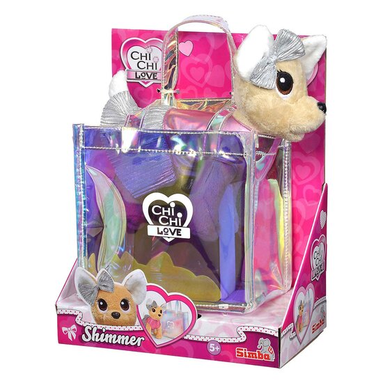 Chi Chi Love Shimmer Knuffelhond in Tas