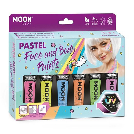 Face &amp; Body Paint Schminkset - Pastel Neon