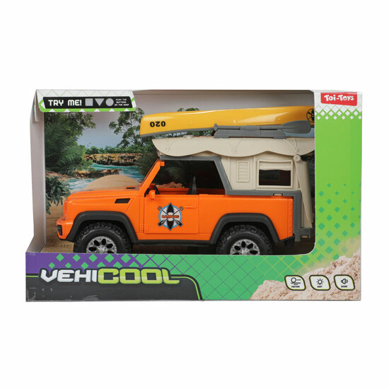 Animal World Jeep en Kano met Licht en Geluid