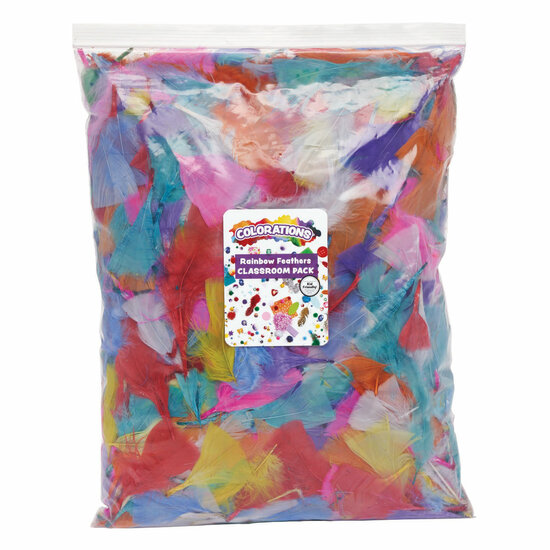 Colorations - Regenboog Veren Klaslokaal Pakket, 225 Gram