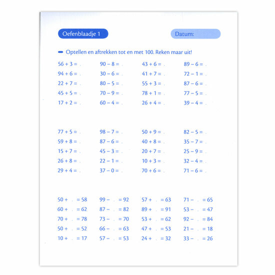 Oefenblaadjes  Rekenen (8-9 J.)