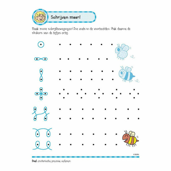 Oefenboek met Stickers - Leuke Schrijfoefeningen (6-7 jaar)