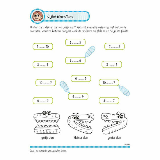 Oefenboek met Stickers - Leuke Rekenoefeningen (6-7 jaar)