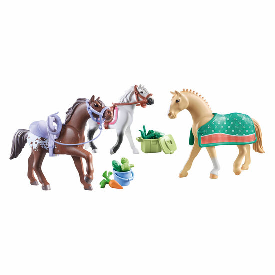 Playmobil Horses of Waterfall 3 Paarden met Accessoires - 71356