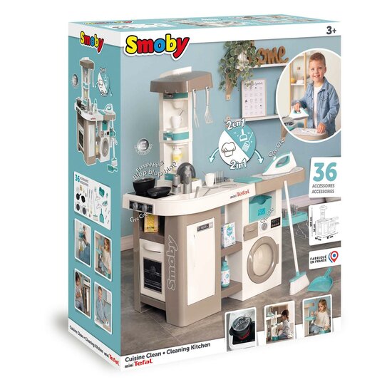 Smoby Tefal Keuken met Huishoudstation, 36dlg.