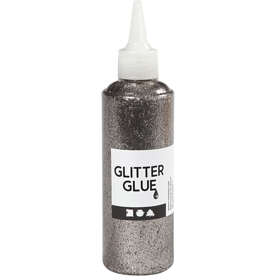 Glitterlijm Zilver, 118ml