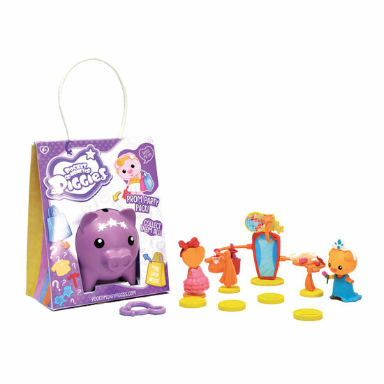 Pockey Money Piggies Speelfiguur met Spaarpot - Prom Party Pack