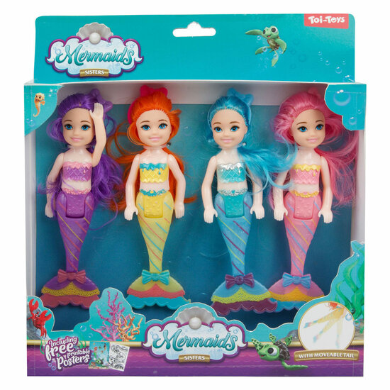 Mermaids Zeemeermin Pop Zusjes, 4st.